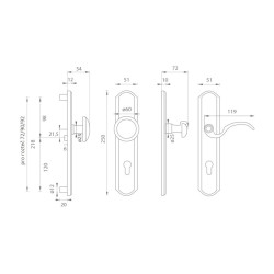 MI - LYON / RAMA K | OLV/OLS - Mosaz leštěná lakovaná / mosaz broušená MI - LYON / RAMA K | OLV/OLS - Mosaz leštěná lakovaná / mosaz broušená