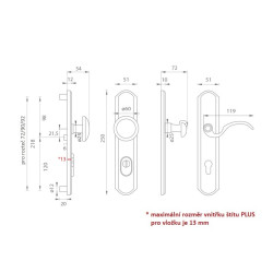 MI - LYON / RAMA PLUS K | OLV/OLS - Mosaz leštěná lakovaná / mosaz broušená MI - LYON / RAMA PLUS K | OLV/OLS - Mosaz leštěná lakovaná / mosaz broušená