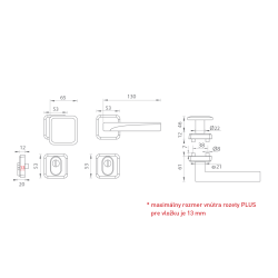 MI - QB SECUR / ARTE - HR PLUS | ONS - Nikl broušený MI - QB SECUR / ARTE - HR PLUS | ONS - Nikl broušený