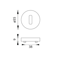 MP - ROZETA - R | BN - Broušená nerez