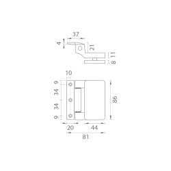 MP - UNIQUE R8 - Pant na sklo s destičkou vertikální - pár | BS - Černá matná