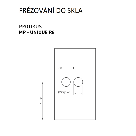 MP - UNIQUE R8 - Protikus k zámku na skleněné dveře BN - Broušená nerez