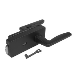 MP - UNIQUE R8 - ZÁMEK na sklo s klikou ERBA - BBQ | BS - Černá matná