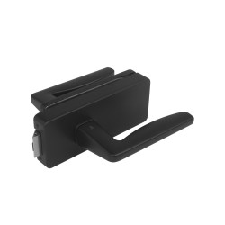 MP - UNIQUE R8 - ZÁMEK na sklo s klikou ERBA - bez otvoru přední | BS - Černá matná