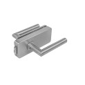 MP - UNIQUE R8 - ZÁMEK na sklo s klikou FAVORIT - bez otvoru přední | BN - Broušená nerez