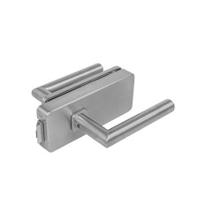 MP - UNIQUE R8 - ZÁMEK na sklo s klikou FAVORIT - bez otvoru přední | BN - Broušená nerez