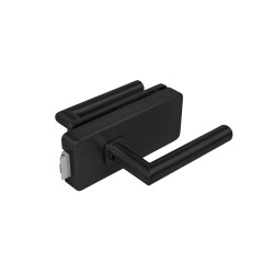 MP - UNIQUE R8 - ZÁMEK na sklo s klikou FAVORIT - bez otvoru přední | BS - Černá matná