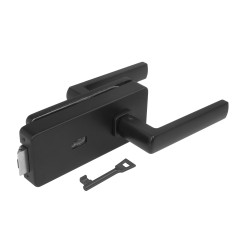 MP - UNIQUE R8 - ZÁMEK na sklo s klikou HOSTA - BBQ | BS - Černá matná