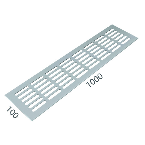 MP - Větrací mřížka 100 x 1000 mm | F1 - Stříbrný elox