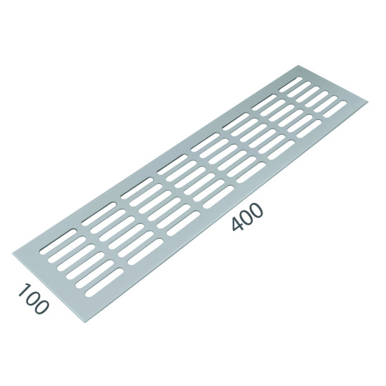 MP - Větrací mřížka 100 x 400 mm | F1 - Stříbrný elox