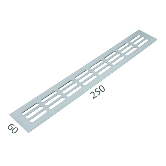 MP - Větrací mřížka 60 x 250 mm | F1 - Stříbrný elox