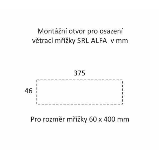 MP - Větrací mřížka 60 x 400 mm | F1 - Stříbrný elox