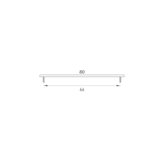 MP - Větrací mřížka 80 x 1000 mm | F1 - Stříbrný elox