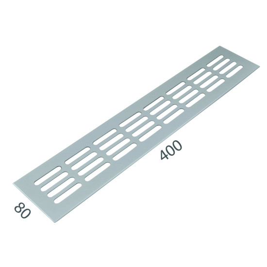 MP - Větrací mřížka 80 x 400 mm | F1 - Stříbrný elox