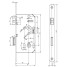 MP - Zadlabací zámek WC 72/80 - D 2355 L/P | Černý pozink