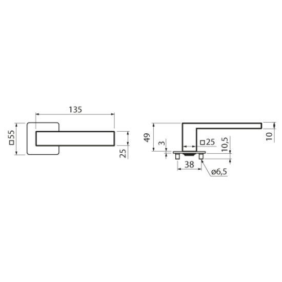 MPK - ACURA - HR 3SM | BS PVD - Černá matná PVD
