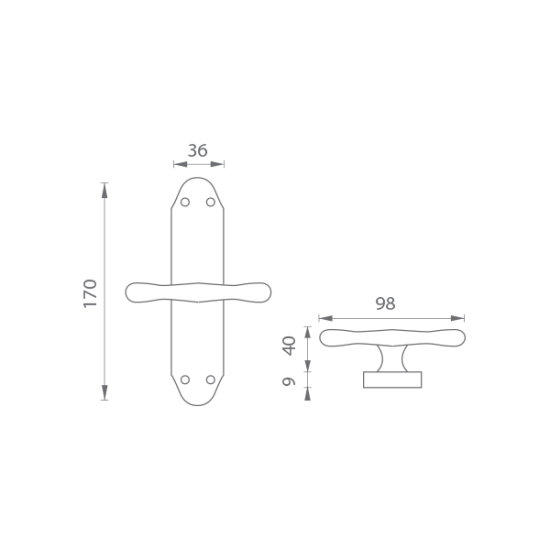 MPK - ALT WIEN - rozvora | OLV - Mosaz leštěná lakovaná