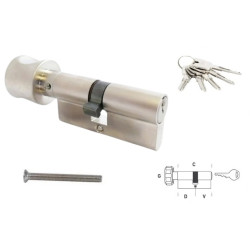 MPK - Bezpečnostní vložka 100S - s knoflíkem | ONS - Nikl broušený