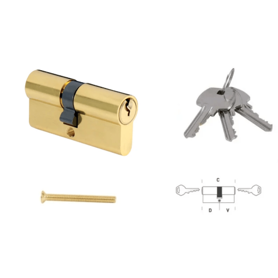 MPK - Bezpečnostní vložka 60S | OLS - Mosaz broušená