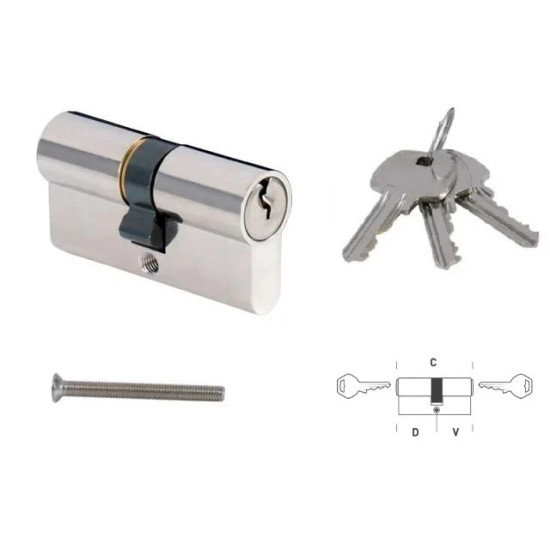 MPK - Bezpečnostní vložka 70S - bez karty (6 klíčů) | NP - Nikl perla