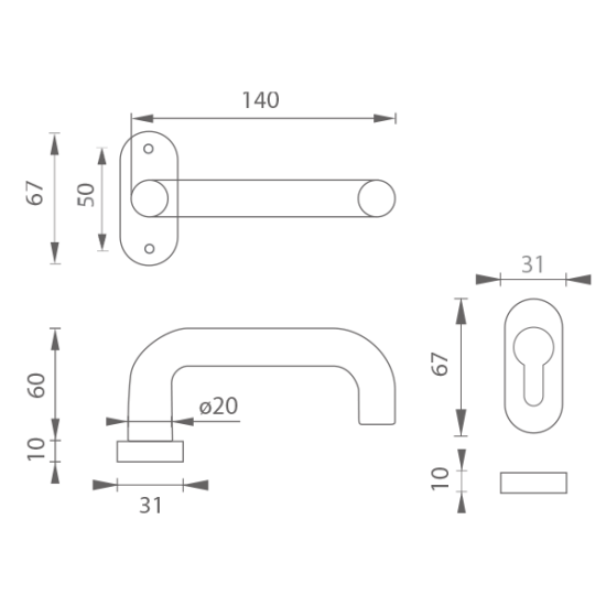MPK - COSLAN - UOR | BN - Broušená nerez