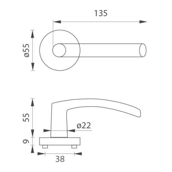 MPK - ESSO - R | BN - Broušená nerez