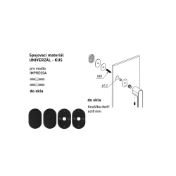 MPK - IMPRESSA Spojovací materiál UNIVERZÁL pro MADLO ks | BS - Černá matná