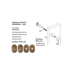 MPK - IMPRESSA Spojovací materiál UNIVERZÁL pro MADLO ks | CUM - Měď matná