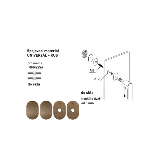 MPK - IMPRESSA Spojovací materiál UNIVERZÁL pro MADLO ks | CUM - Měď matná