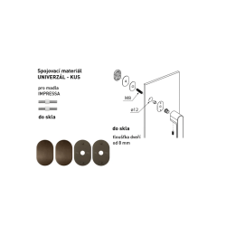 MPK - IMPRESSA Spojovací materiál UNIVERZÁL pro MADLO ks | HNM - Hnědá matná
