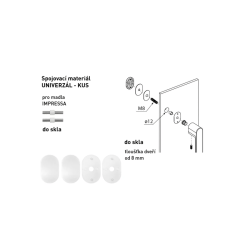 MPK - IMPRESSA Spojovací materiál UNIVERZÁL pro MADLO ks | WS - Bílá matná