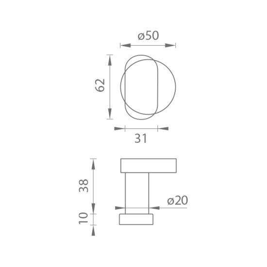 MPK - KOULE VYOSENÁ PEVNÁ PLOCHÁ - UOR | BS - Černá matná