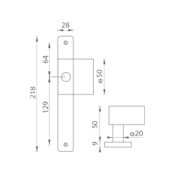 MPK - MADLO PEVNÉ vyosené - USH | BN - Broušená nerez