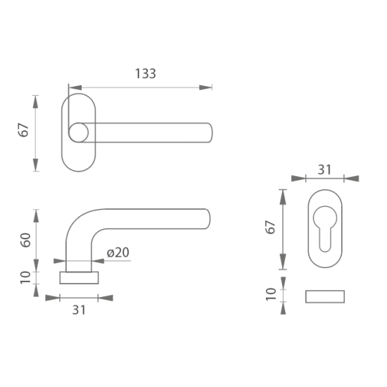 MPK - MONA - UOR | BN - Broušená nerez