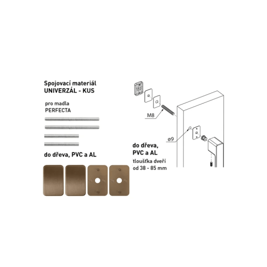 MPK - PERFECTA Spojovací materiál UNIVERZÁL pro MADLO ks | CUM - Měď matná