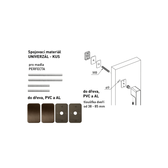 MPK - PERFECTA Spojovací materiál UNIVERZÁL pro MADLO ks | HNM - Hnědá matná