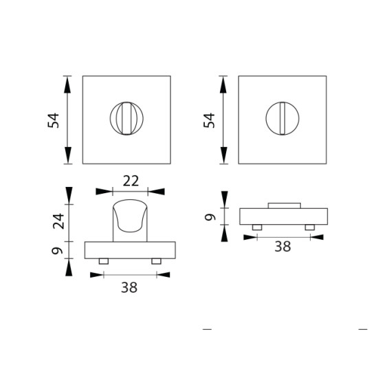 MPK - ROZETA - HR | BS - Černá matná