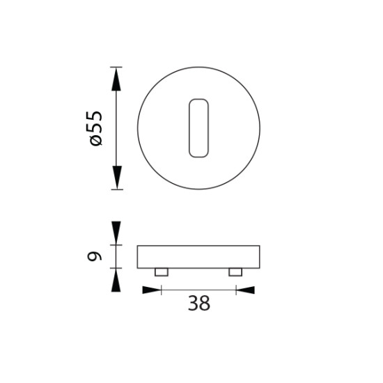 MPK - ROZETA - R | BN - Broušená nerez