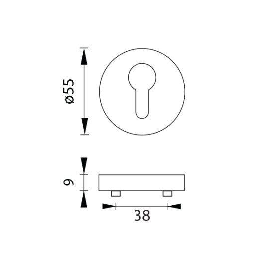 MPK - ROZETA - R | BN - Broušená nerez