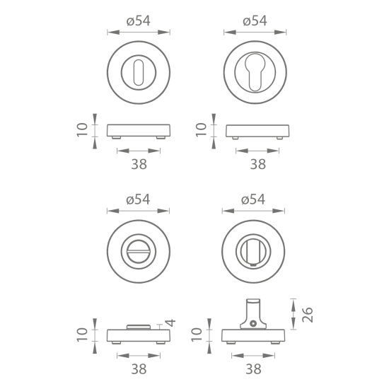 MPK - ROZETA - RS | BS PVD - Černá matná PVD