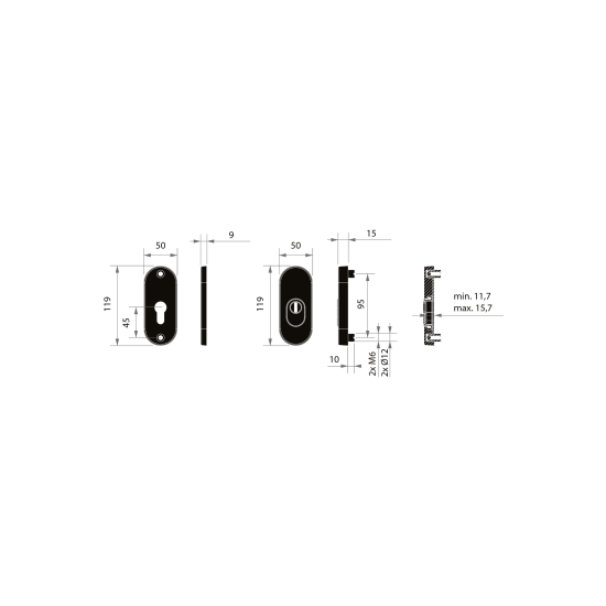 MPK - ROZETA SECURO A01 PLUS - OR | F9 - Nerez elox MPK - ROZETA SECURO A01 PLUS - OR | F9 - Nerez elox