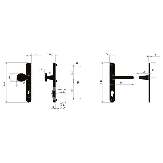 MPK - SECURO A04 PLUS - USO M1 COSLAN | F5 - Černá matná