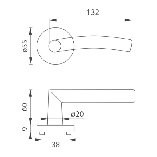 MPK - SWING - R | BN - Broušená nerez