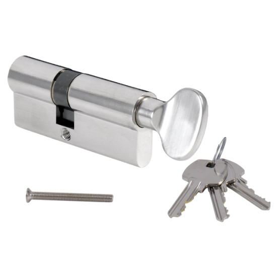 MPK - Stavební cylindrická vložka - s knoflíkem AL | ONS - Nikl broušený