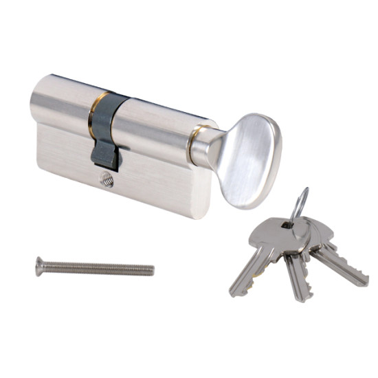 MPK - Stavební cylindrická vložka - s knoflíkem | ONS - Nikl broušený