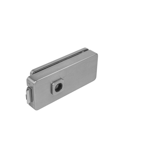 MPK - UNIQUE R8 - ZÁMEK na skleněné dveře - bez otvoru přední | BN - Broušená nerez