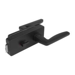 MPK - UNIQUE R8 - ZÁMEK na sklo s klikou ERBA - WC | BS - Černá matná