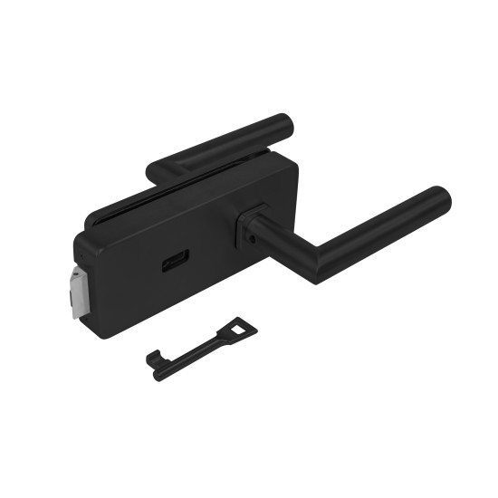 MPK - UNIQUE R8 - ZÁMEK na sklo s klikou FAVORIT - BBQ | BS - Černá matná