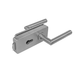 MPK - UNIQUE R8 - ZÁMEK na sklo s klikou FAVORIT - PZ | BN - Broušená nerez