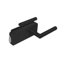 MPK - UNIQUE R8 - ZÁMEK na sklo s klikou FAVORIT - bez otvoru zadní | BS - Černá matná